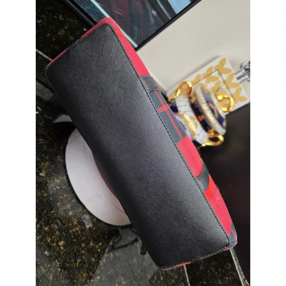 Kate Spade Newbury Lane Plaid Small Rachelle Satchel Red Black Buffalo Check Bag